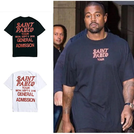 2021 Singer Kanye West Saint Pablo Tour T shirtS I Feel like Paul Cotton T-shirt Men Women Oversize YZY STAGIONE 5 Tee 350 Boost