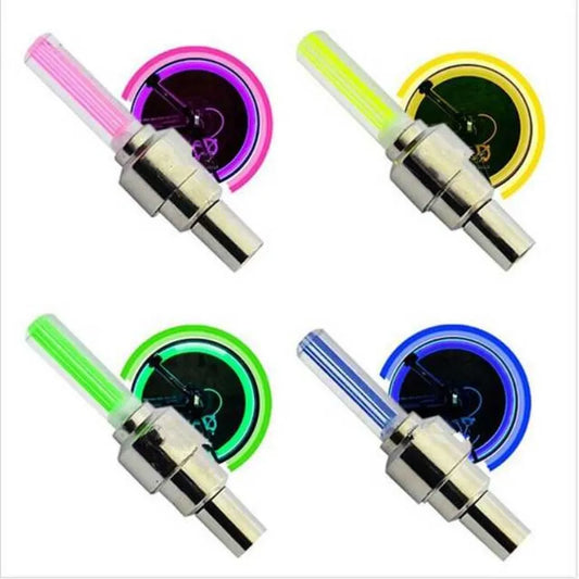 1Pc Bicycle LED Light Tire Valve Cap Bicycle Flash Light Mountain Bike Cycling Tyre Wheel Lights LED Neon Bike Riding Lamps Gift