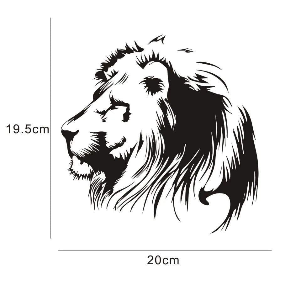 17*17cm Customized Car Stickers and Decals 3D Cool Lion Auto Vinyl Sticker Reflective Car Window Decal Car Styling Accessories