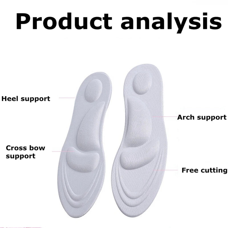 4D Stretch Breathable Deodorant Running Cushion Insoles For Feet Man Women Insoles For Shoes Sole Orthopedic Pad Memory Foam ND1