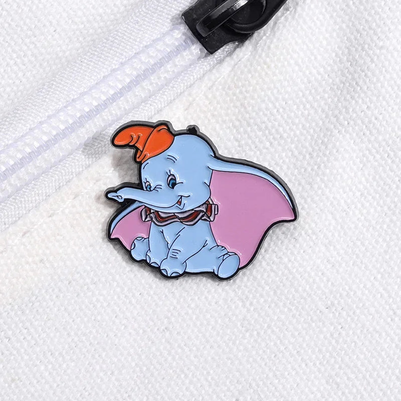 Disney Cartoon Cute Dumbo Enamel Pin Lovely Elephant Brooch Cosplay Accessories Gifts for Fans Kids