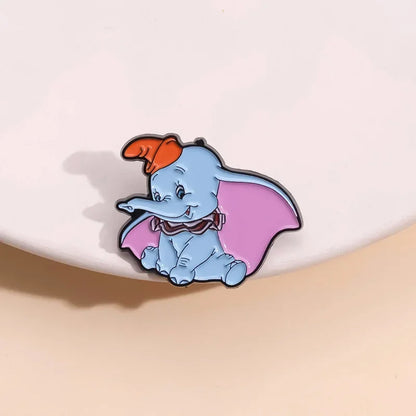 Disney Cartoon Cute Dumbo Enamel Pin Lovely Elephant Brooch Cosplay Accessories Gifts for Fans Kids