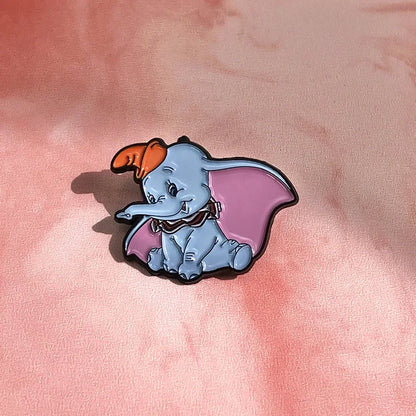 Disney Cartoon Cute Dumbo Enamel Pin Lovely Elephant Brooch Cosplay Accessories Gifts for Fans Kids