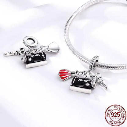 New in S925 Sterling Silver Red Wine And Wine Glass Charm Beads Fit Pandora Bracelet DIY Pendant Woman Jewelry 2023 Hot Sale