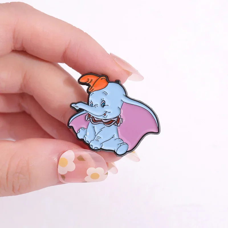 Disney Cartoon Cute Dumbo Enamel Pin Lovely Elephant Brooch Cosplay Accessories Gifts for Fans Kids