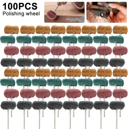 Mini Drill Abrasive Brush Nylon Abrasive Brush ferramentas abrasivas Sanding Head Polishing Wheel for Dremel Accessories Tools